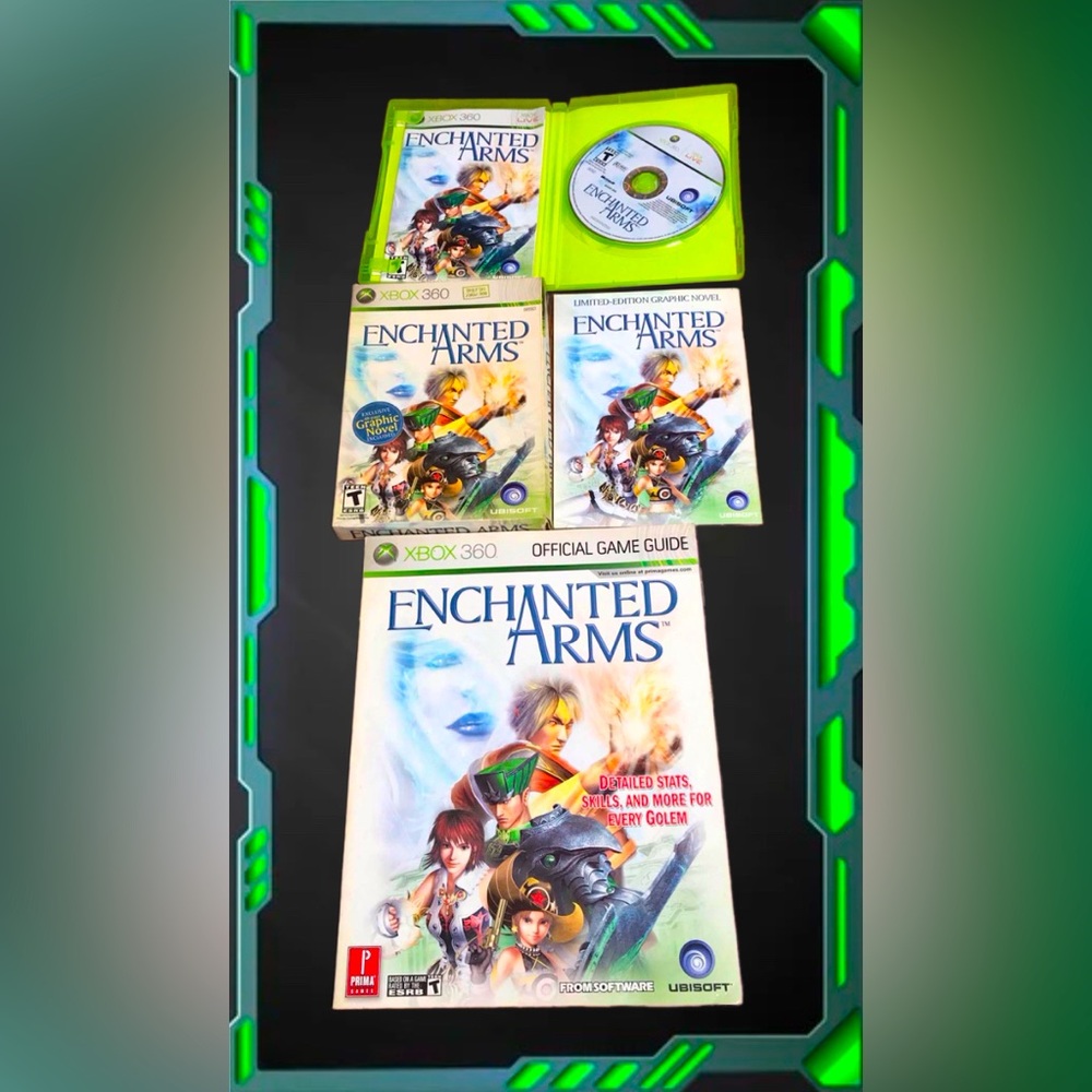 Magical Vintage 2006 Xbox 360 Enchanted Arms Complete Set + Game Guide